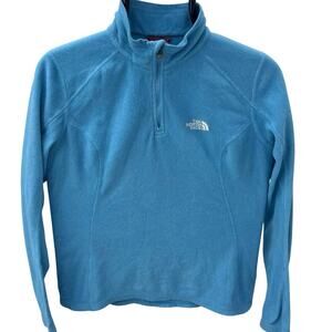 The North Face Women's SM Dusty Blue Quarter-Zip Polartec Fleece Pullover